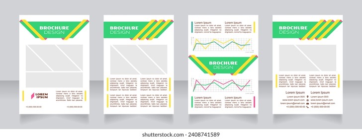 Economic models types blank brochure design. Template set with copy space for text. Premade corporate reports collection. Editable 4 paper pages