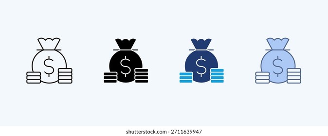 Vetor de Ilustração de Ícone Múltiplo Econômico