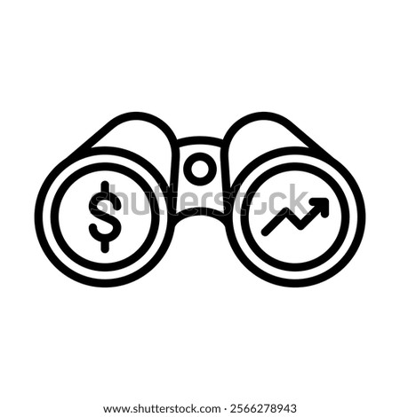 Economic Outlook icon line vector illustration