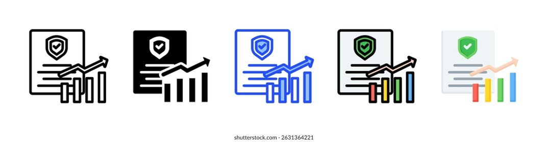 Economic Policy Icon Collection With Multiple Styles