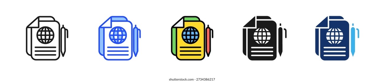 Economic Policy Icon Collection With Multiple Styles