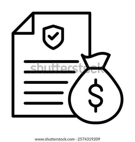 Economic Policy icon line vector illustration