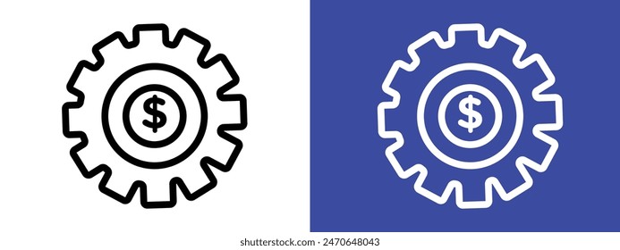 Economic Process Icon for Financial Management, Banking Systems, and Money Handling