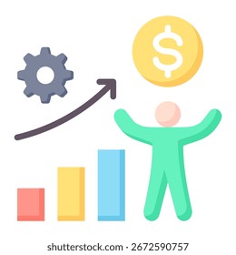 Elemento De Ícone De Prosperidade Econômica Para Design