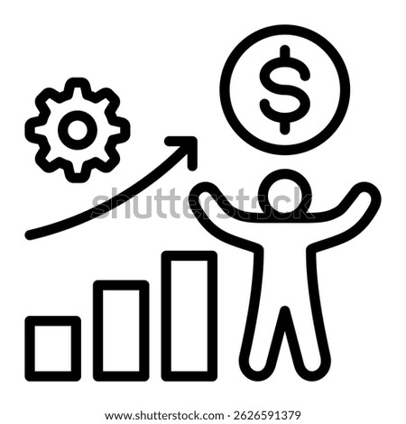 Economic Prosperity Icon Element For Design