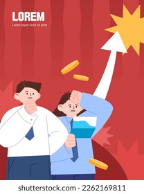 Economic Recession Character Business Illustration
