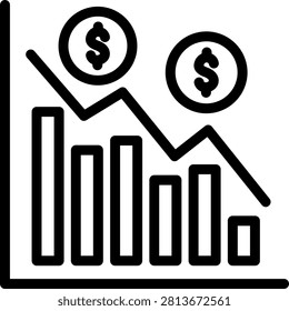 Economic Recession Vector Design Icon Style