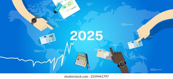 economic recovery forecast in new year of 2025 market uptrend positive sentiment in money forex exchange market growth 