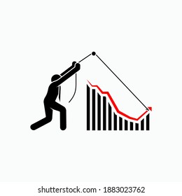  Economic Recovery Icon. Business Condition Symbol - Vector. 