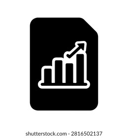economic report analytics document silhouette icon