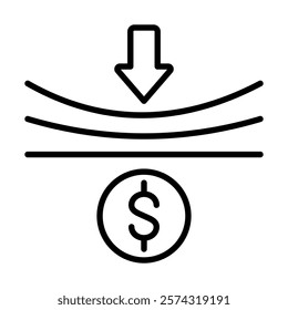 Economic Resilience icon line vector illustration