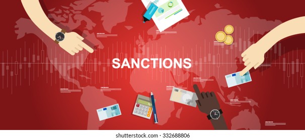 Economic Sanctions Trade Concept