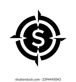 economic shooting target icon design for business web and corporate office	