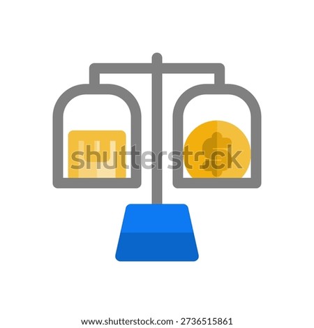economic stability flat icon illustration