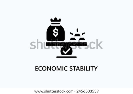 Economic Stability Vector, Icon Or Logo Sign Symbol Illustration