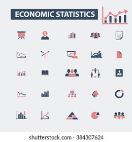 economic statistics icons
