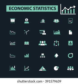 iconos de estadísticas económicas
