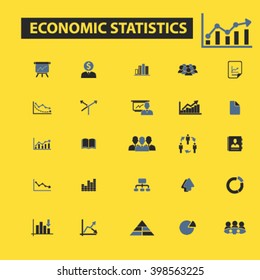 economic statistics icons
