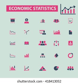 economic statistics icons
