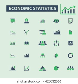 economic statistics icons
