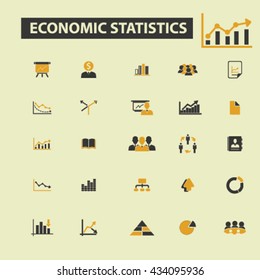 economic statistics icons
