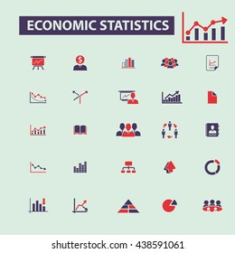 iconos de estadísticas económicas