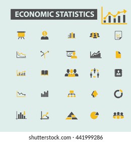 economic statistics icons