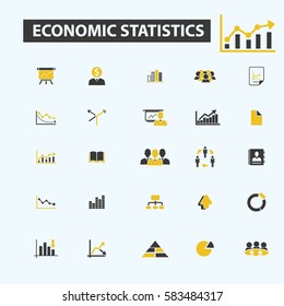 economic statistics icons
