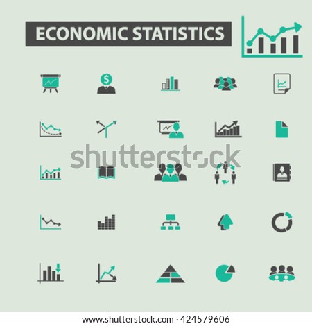 economic statistics icons
