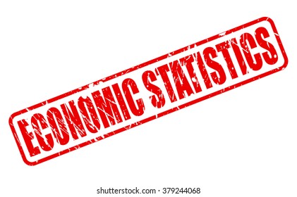 ECONOMIC STATISTICS red stamp text on white