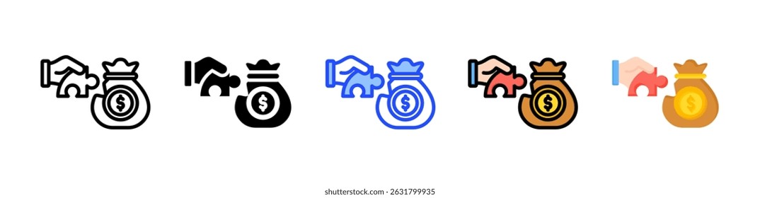 Economic Stimulus Icon Collection With Multiple Styles