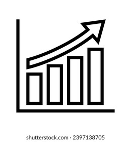 economic stock chart growth arrow icont	