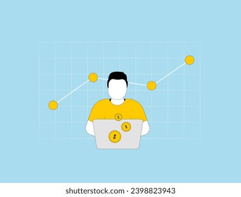 Economic supercycles and systemic megatrends concept. Investment themes and opportunities in long-term growth in global markets and economies. Vector illustration isolated on white background