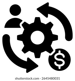 Elemento de icono de sistema económico para el diseño