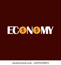 Fundo do tema econômico e moedas de dólar