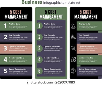 Economic Trend Infographic Template with Chart Elements
