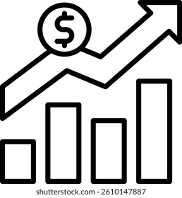 Economic Trends Icon Line Vector Illustration