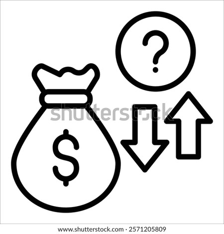 Economic Uncertainty Icon Element For Design