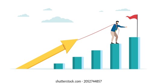 Economic V Shape Recovery After COVID-19 Coronavirus Accident, Businessman, Professional Analysis Of The World Economy, Vector