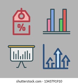 economic vector icon set