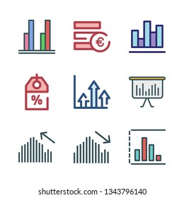 economic vector icon set