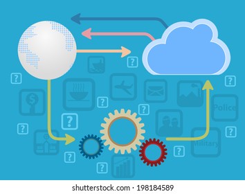 Economic world vector business background