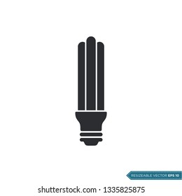 Economical Light Bulb Icon Vector Template