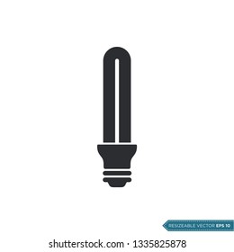 Economical Light Bulb Icon Vector Template