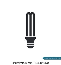 Economical Light Bulb Icon Vector Template
