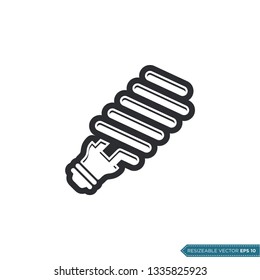 Economical Light Bulb Icon Vector Template