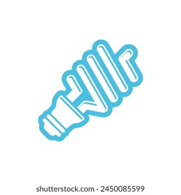 Economical Light Bulb Icon Vector Template