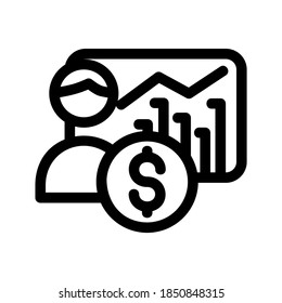 economics icon or logo isolated sign symbol vector illustration - high quality black style vector icons
