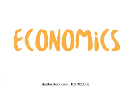 Economics stamp. Typographic label, stamp or logo