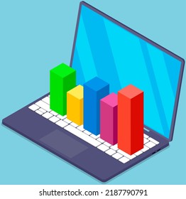 Economics strategy, analysis of sales, statistic growth with bar chart. Concept of financial investments, business recovery and report, investment in innovation, marketing, banner, presentation
